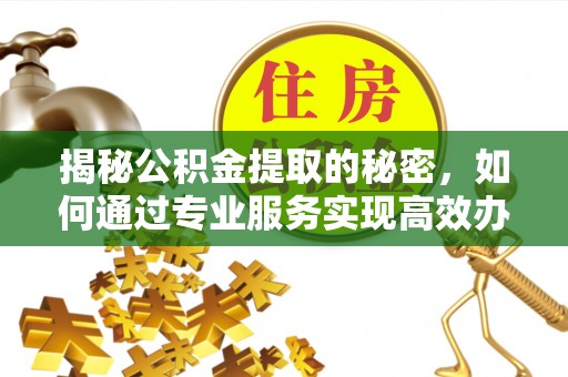 肃州揭秘公积金提取的秘密，如何通过专业服务实现高效办理？