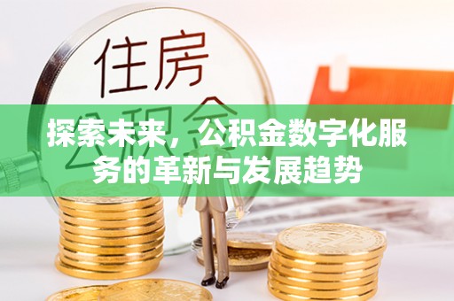 肃州探索未来，公积金数字化服务的革新与发展趋势