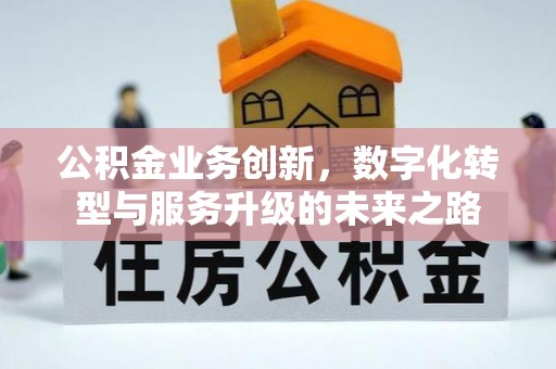 肃州公积金业务创新，数字化转型与服务升级的未来之路