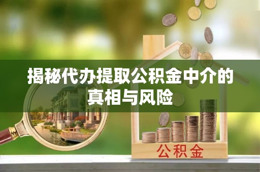 肃州揭秘代办提取公积金中介的真相与风险
