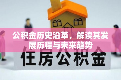 肃州公积金历史沿革，解读其发展历程与未来趋势